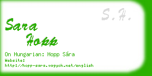 sara hopp business card